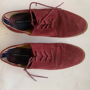Tommy Hilfiger - Dark Red Leather flat Shoe Size 8 for women